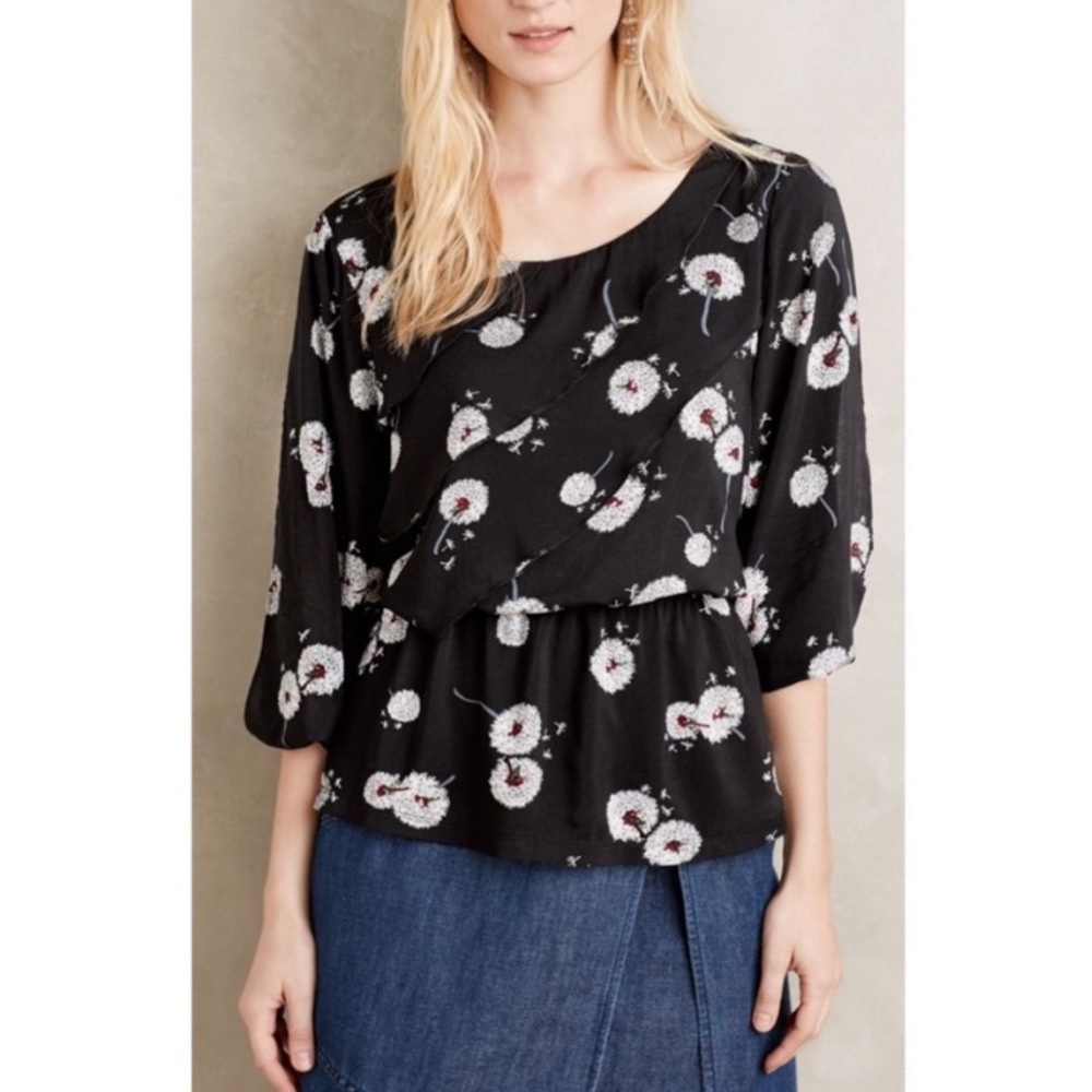 Anthropologie Wished Blooms Dandelion Top
